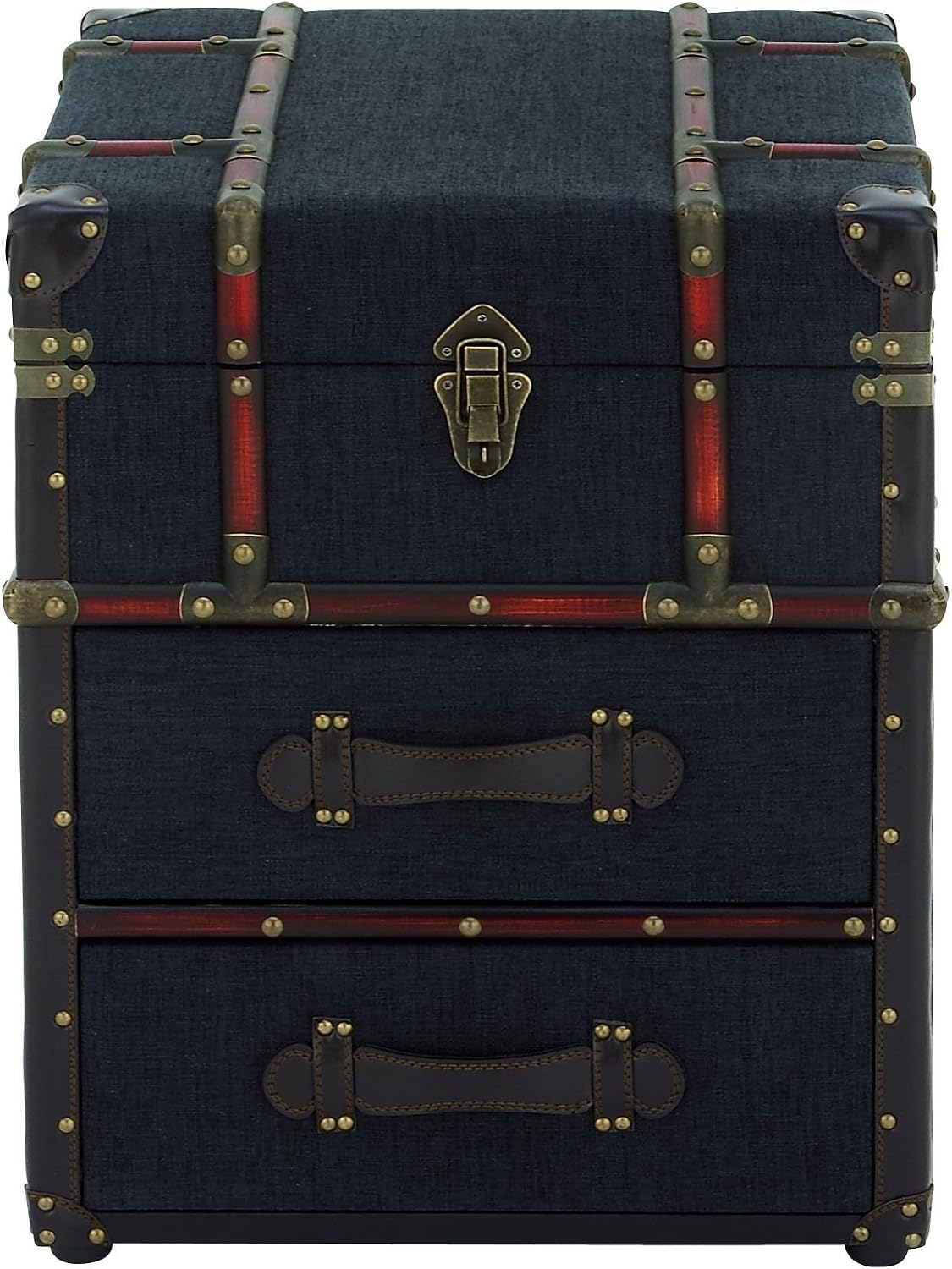 Deco 79 Linen Accent Cabinet, 18" x 18" x 22", Textured Blue