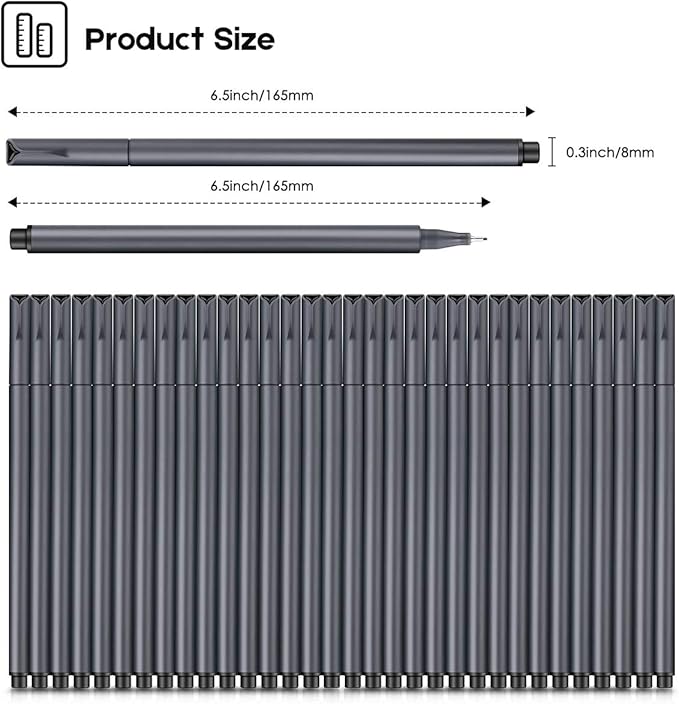 Taotree Journal Planner Pens, 24 Black Fine Point Pens, Scrapbooks, and More - Image 4