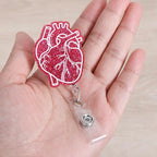 Anatomical Heart Badge Reel, Retractable ID Card Badge Holders, Medical Work - Image 2