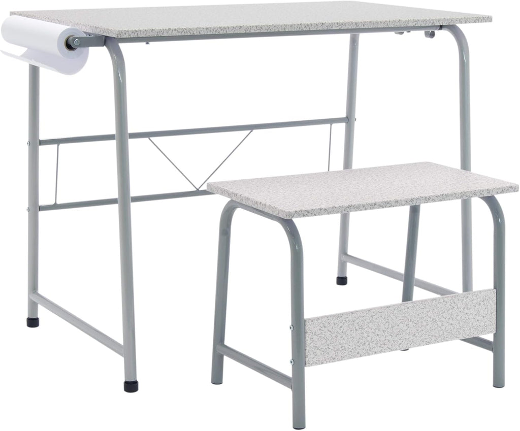 SD Studio Designs Project Center, 55128 Craft Table Play Desk with Bench, Grey, 37.75"W x 21.75"D x 28"H,Grey