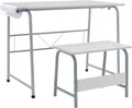 SD Studio Designs Project Center, 55128 Craft Table Play Desk with Bench, Grey, 37.75"W x 21.75"D x 28"H,Grey