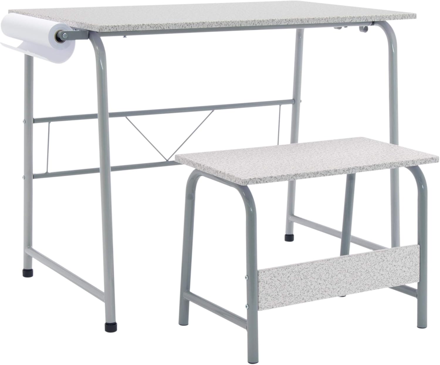 SD Studio Designs Project Center, 55128 Craft Table Play Desk with Bench, Grey, 37.75"W x 21.75"D x 28"H,Grey