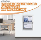 Enclosed Bulletin Board with Locking Door, Outdoor Bulletin Board Weatherproof - Image 7