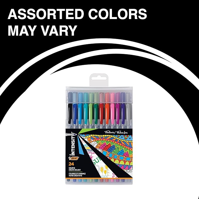 BIC Intensity Fineliner Marker Pen Set, Fine Point Pens, 24-Count Pack - Image 3