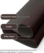 YSAGi Non-Slip Leather Desk Pad L Size, Waterproof Laptop Computer Desk - Image 3
