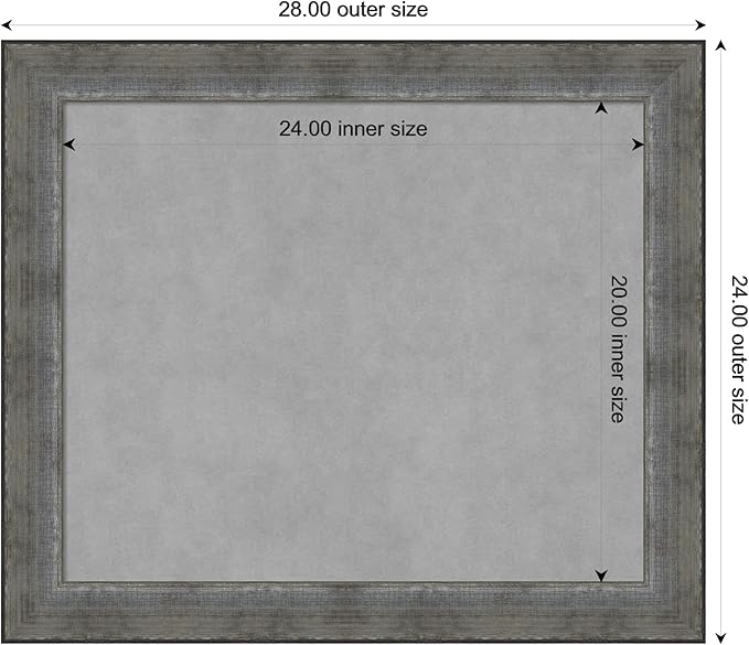 Amanti Art Silver Framed Magnetic Board 24x28 Medium Vision Board - Image 4