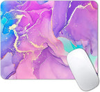 IMAYONDIA Purple Pink Blue Marble Mouse Pad, Liquid Gold Paint Marble Mouse Pads by IMAYONDIA