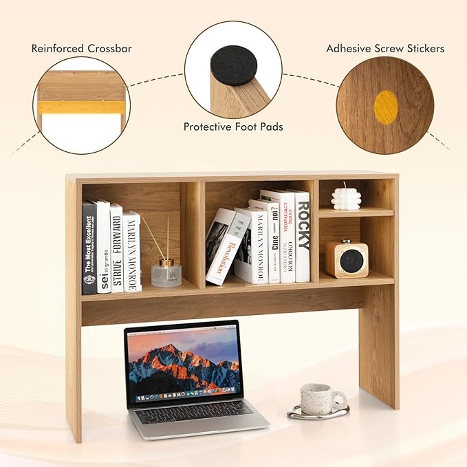 Tangkula Desktop Bookshelf, Countertop Storage Hutch - Image 7