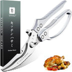 TIVOLI Poultry Shears Silver, Japanese Kitchen Shears Heavy Duty by TIVOLI