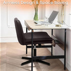 PUKAMI Criss Cross Legged Office Chair, Armless Office Desk Chair No Wheels - Image 6