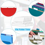 File Folder Tabs, Paxcoo 50 Sets Hanging File Folder Labels Tabs and Inserts - Image 4