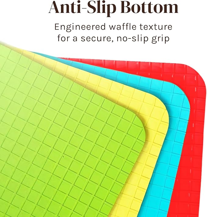 Cooler Kitchen 4 Piece Flexible Plastic Cutting Boards - Image 3
