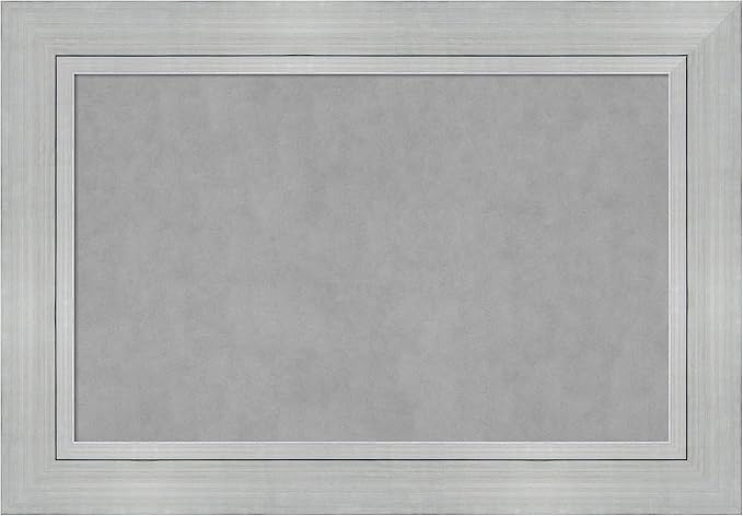 Amanti Art Silver Framed Magnetic Board 27x39 Large Vision Board by AmantiArt