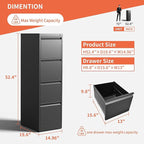 IKIMI 4 Drawer Locking File Cabinet - Image 3