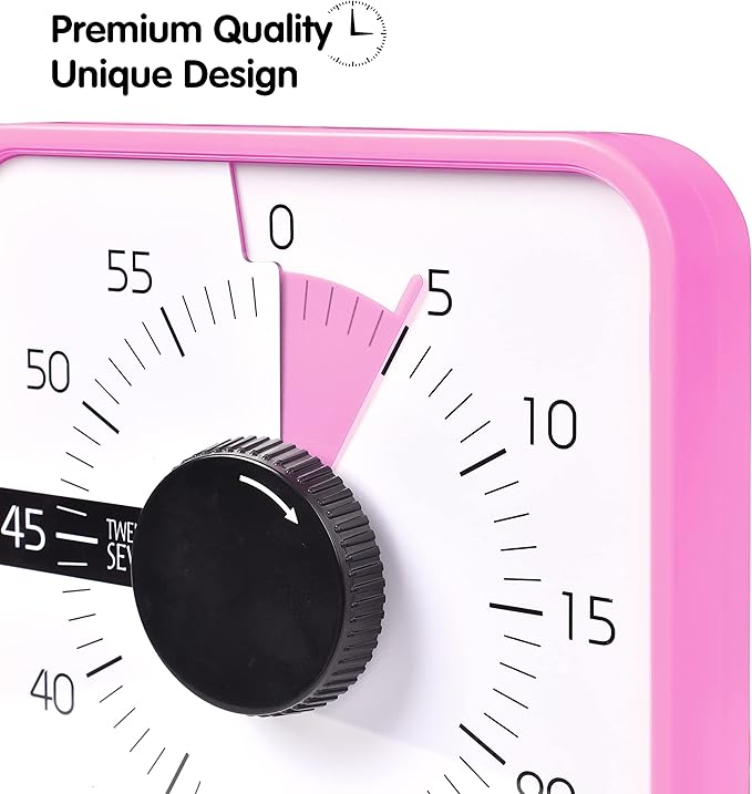 TWENTY5 SEVEN Countdown Timer 7.5 inch; 60 Minute 1 Hour Visual Timer – - Image 4