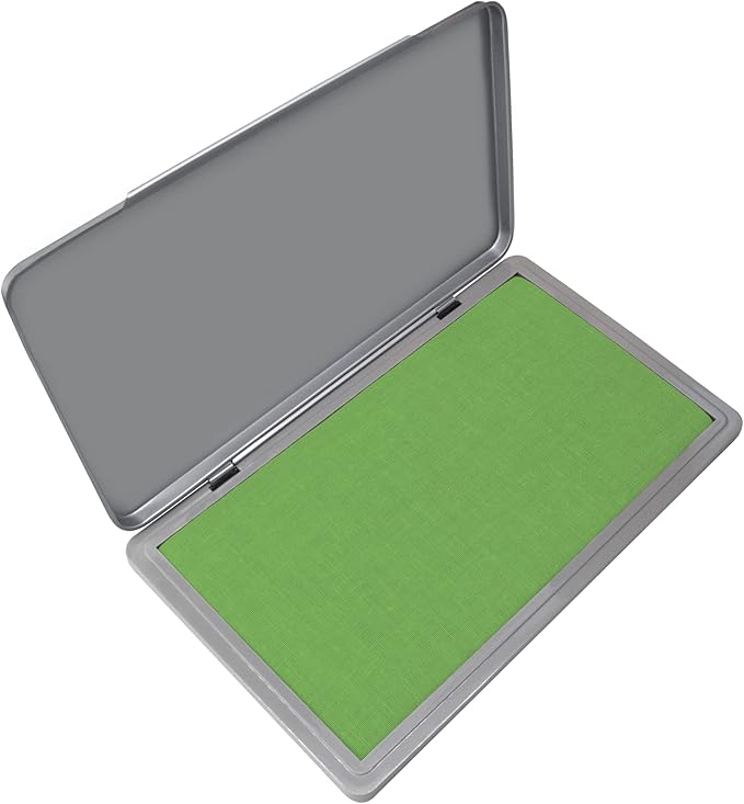Metal Case Stamp Pad Large Size, Olive Green Color by ZIGEL