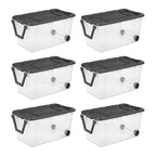 Sterilite 6-Pack Modular Stacker Box, Durable Clear Plastic Storage Bins - Image 8