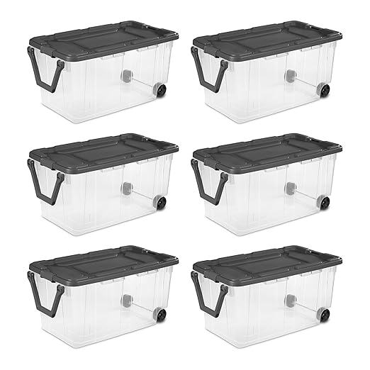Sterilite 6-Pack Modular Stacker Box, Durable Clear Plastic Storage Bins - Image 8