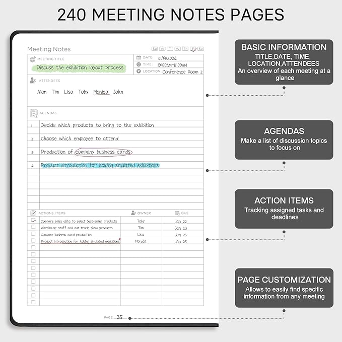 EMSHOI Meeting Notebook for Work - Image 3