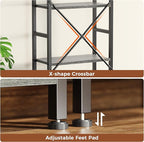 SUPERJARE Triple 6 Tier Bookshelf, Bookcase - Image 7