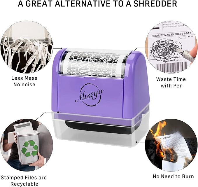 Miseyo Identity Theft Protection Roller Stamp Set - Image 5
