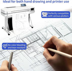 Wide Format Paper 24 In x 150 Ft, 4 RollsPlotter Paper on 2" Core, CAD Bond - Image 4