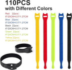 OneLeaf 110PCS Cord Organizer 8 × 1/2" Reusable Cable Ties - Image 5