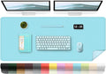 Large Desk Pad, 47.2'' x 23.6'', Computer Mat by BLESWIN