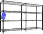 MilleLoom Metal Storage Shelves 4-Tiers, Adjustable Standing Wire Rack Shelf by Unknown