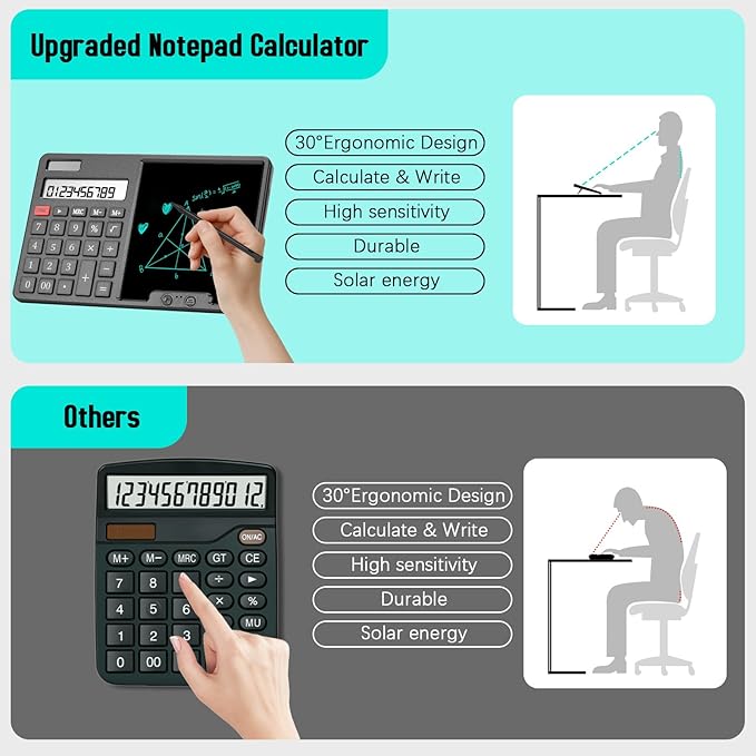 HIHUHEN Calculator with Writing Pad - Image 6
