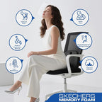 Skechers Lumbar Support Pillow for Office Chair, Memory Foam Lumbar Pillow - Image 6