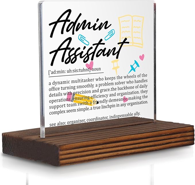 Admin Assistant Gifts, Thank You Desk Sign by Pariveca