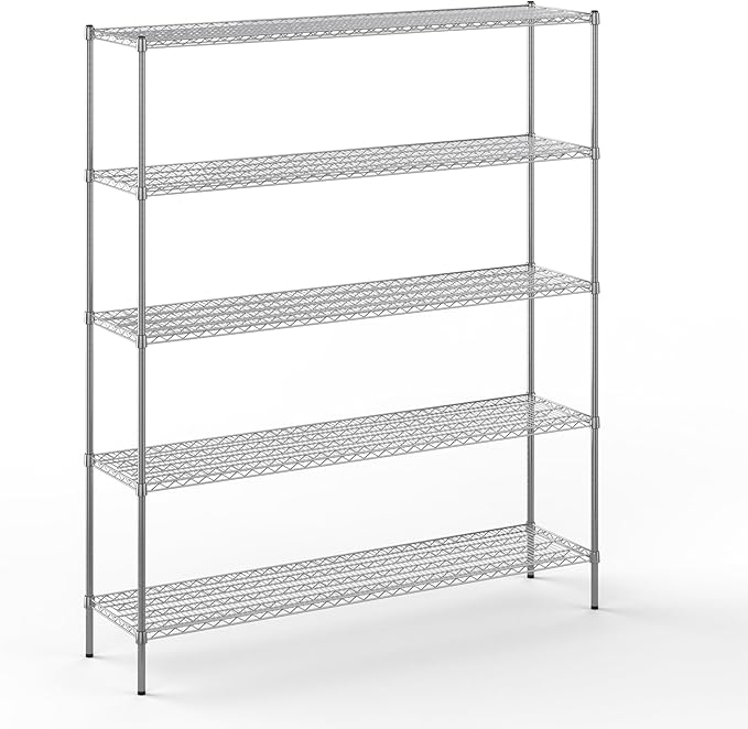 Regal Altair 18" Deep x 72" Wide x 86" Height Wire Shelving Kit | 5-Tier | NSF by Regal+Altair