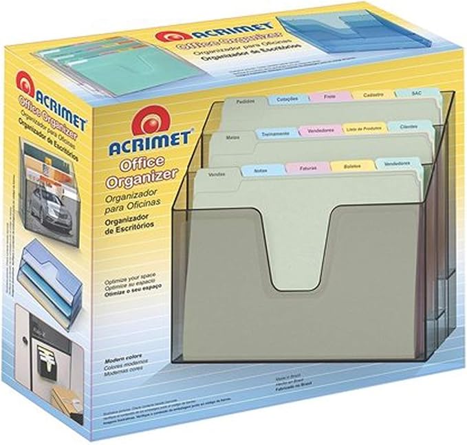 Acrimet Horizontal Triple File Folder Holder, Open Top Desktop Document Sorter - Image 10