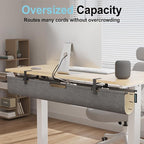 2-in-1 Under Desk Cable Management Tray & Privacy Panel, Dual-Sided Felt Cord - Image 3