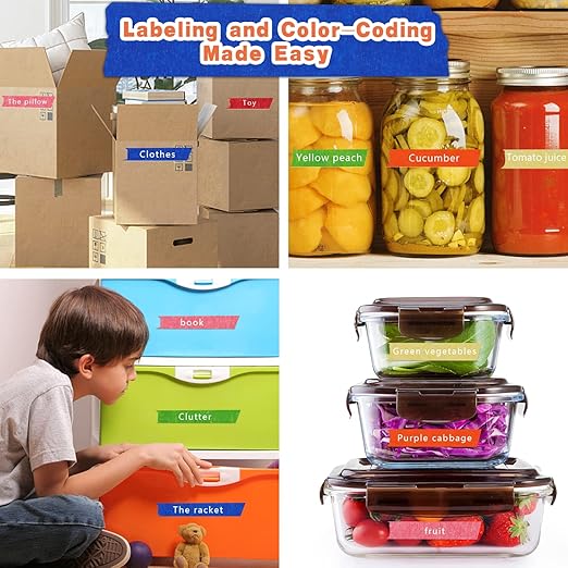 COSIMIXO 6-Pack Colored Masking Tape 0.94 Inch x 60yds of Colorful Craft Tape – - Image 2