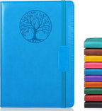 Biuwory Lined Journal Notebook for Women Men, 256 Pages A5 Hardcover Leather by Biuwory