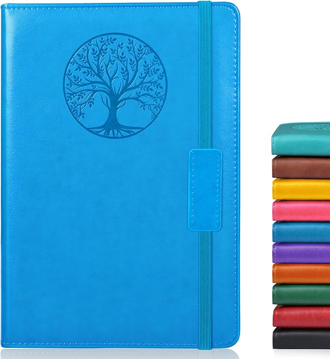Biuwory Lined Journal Notebook for Women Men, 256 Pages A5 Hardcover Leather by Biuwory