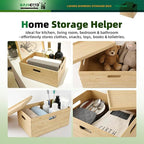 BAMOTTO Lidded Bamboo Storage Bins & Box/Cube/Basket, Home Kitchen and Office - Image 4