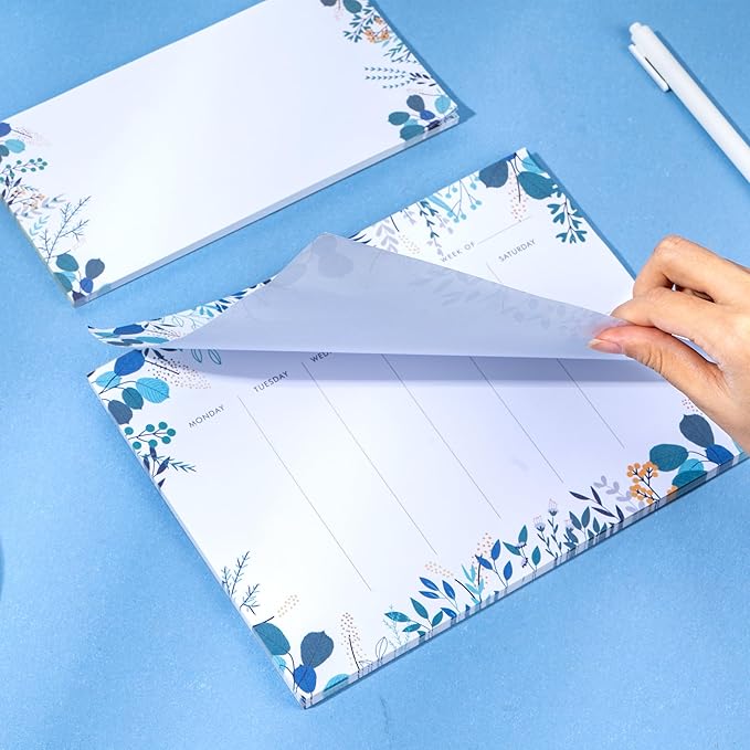Weekly Planner Notepad Tear Off Set of 2 Weekly Calendar Pad 52 Undated To Do - Image 9