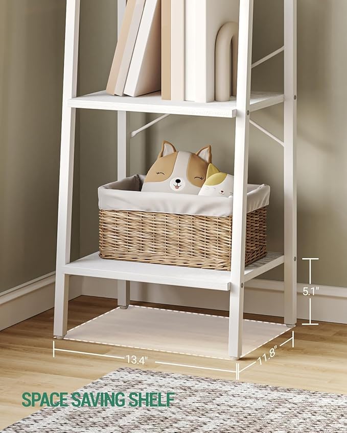 Hzuaneri Ladder Shelf, Bookshelf Bookcase, Freestanding Corner Storage Shelve - Image 5