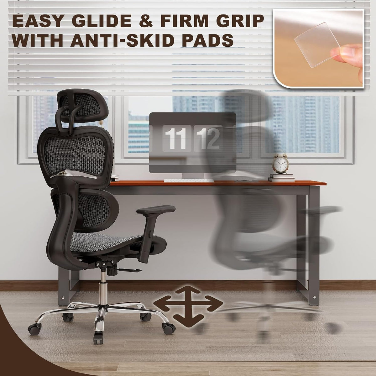 2mm Thicker Clear Office Chair Mat, 36"x48" Rolling Chair Floor Pro...