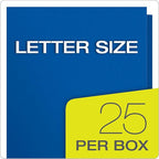 Oxford Twin-Pocket Folders, Textured Paper, Letter Size, Royal Blue, Holds 100 - Image 6