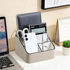 MEIBOOCH Remote Control Holder, PU Leather Small Desk Organizer - Image 3
