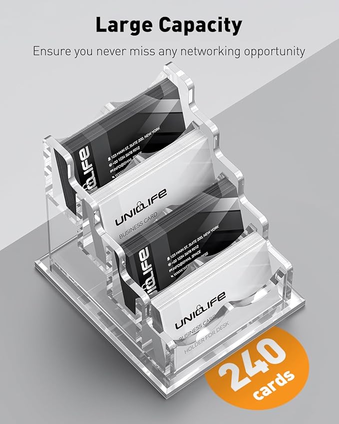 Uniclife Acrylic Business Card Holder - Image 5