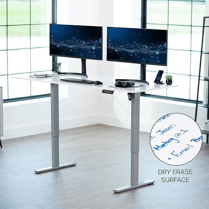 VIVO Electric Dry Erase 71 x 30 in Standing Desk, Memory Height Adjustment - Image 3