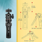 Zeadio Heavy Metal Tripod Kit: 1/4" Screw Adapter Tripod Mount - Image 5