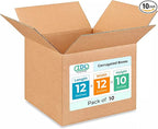 Medium Moving & Shipping Boxes 12x12x10 inches by IDLPackaging