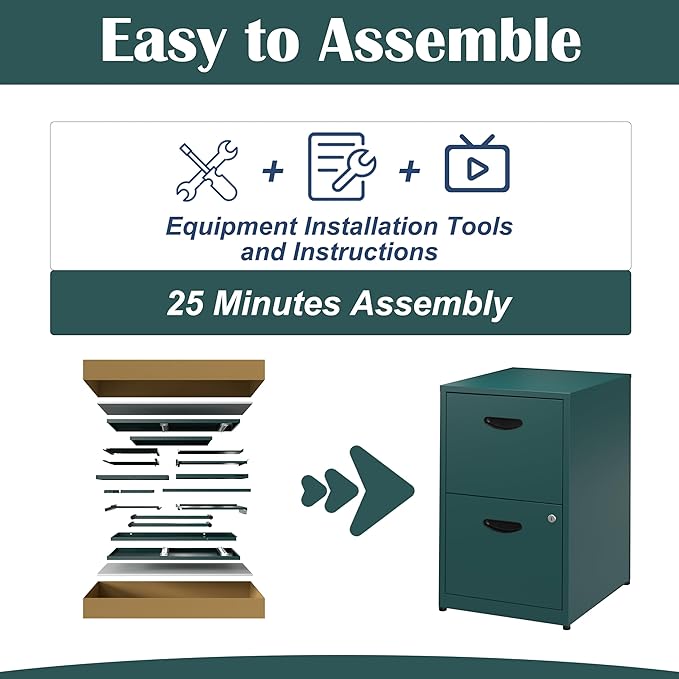 SteeLoong 2 Drawer File Cabinet - Image 7