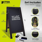 Better Office Products Magnetic A-Frame Chalkboard Sign, Extra Large 20" x 40" - Image 3
